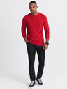 Ombre Clothing Tricou de bază roșu pentru bărbați Ombre Clothing