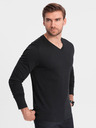 Ombre Clothing Tricou basic negru pentru bărbați Ombre Clothing
