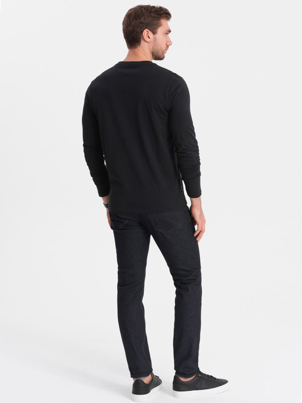 Ombre Clothing Tricou basic negru pentru bărbați Ombre Clothing