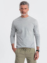 Ombre Clothing Tricou basic gri pentru bărbați Ombre Clothing