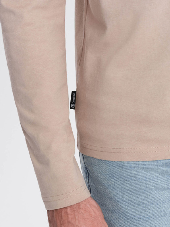 Ombre Clothing Tricou de bază bej pentru bărbați Ombre Clothing