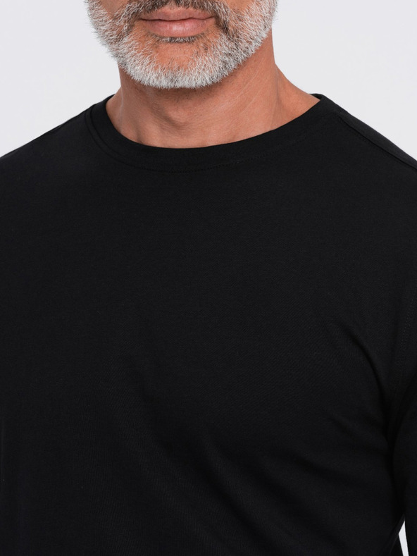 Ombre Clothing Tricou basic negru pentru bărbați Ombre Clothing