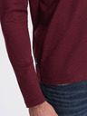Ombre Clothing Tricou de bază burgundy pentru bărbați Ombre Clothing