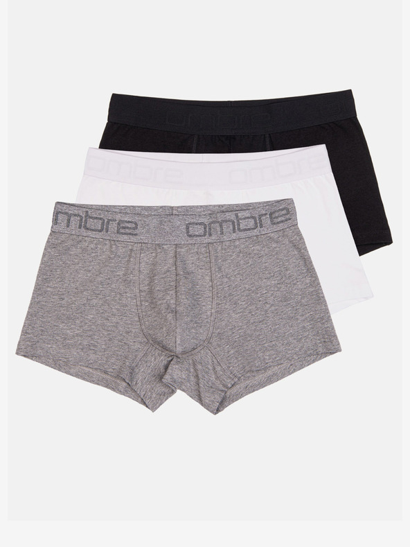 Ombre Clothing Boxeri, 3 bucăți Gri