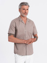 Ombre Clothing Cămașă cu mânecă scurtă Ombre pentru bărbați, maro Îmbrăcăminte