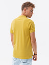 Ombre Clothing Tricou polo galben pentru bărbați Ombre Clothing