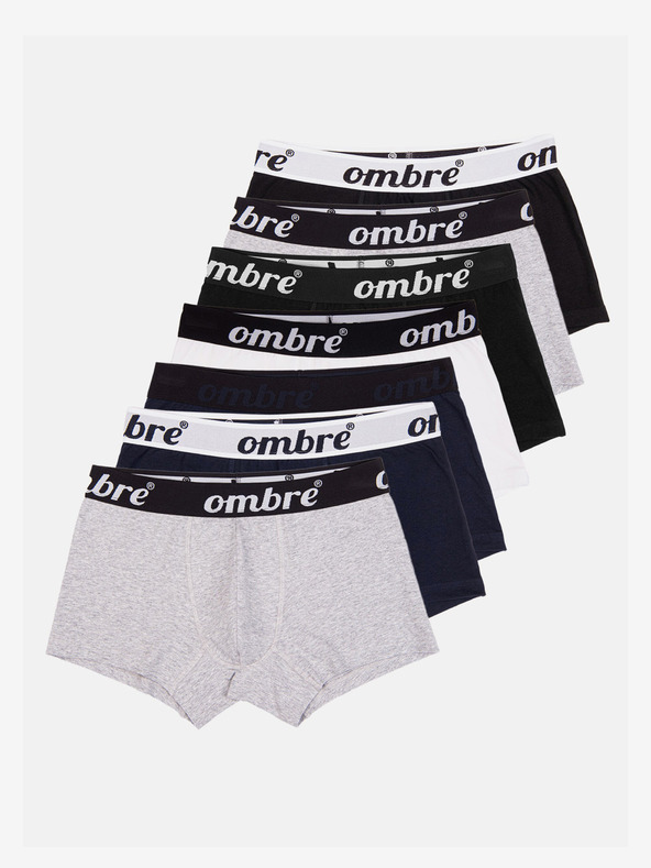 Ombre Clothing Boxeri 7 buc Gri