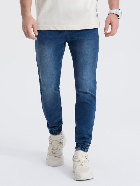 Ombre Clothing Blugi slim fit albastru închis pentru bărbați Ombre Clothing