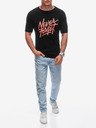 Edoti Tricou negru pentru bărbați cu Edoti