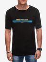 Edoti Tricou imprimat negru pentru bărbați Edoti