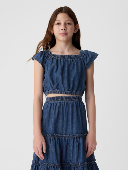 GAP Crop top denim pentru copii GAP