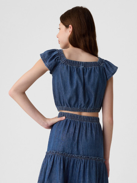 GAP Crop top denim pentru copii GAP