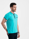 Ombre Clothing Cămașă cu nasturi turcoaz pentru bărbați Ombre Clothing