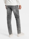 Ombre Clothing Blugi bărbătești cu croială dreaptă gri Ombre Clothing