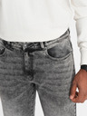 Ombre Clothing Blugi bărbătești cu croială dreaptă gri Ombre Clothing