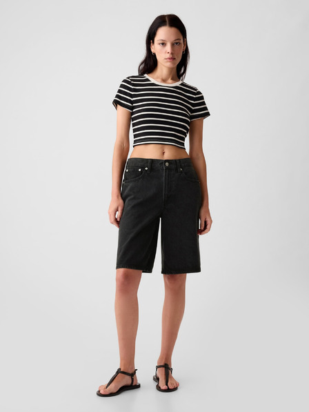 GAP Pantaloni scurți denim JORT mid rise GAP
