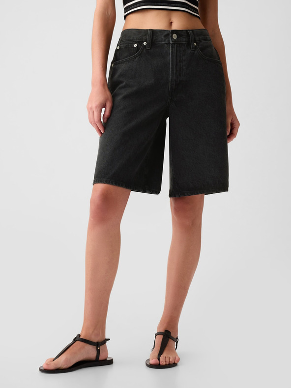 GAP Pantaloni scurți denim JORT mid rise GAP