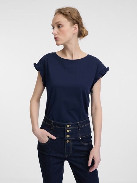 Orsay Tricou cu mânecă scurtă pentru femei, albastru închis ORSAY