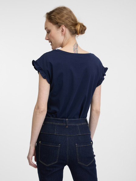Orsay Tricou cu mânecă scurtă pentru femei, albastru închis ORSAY