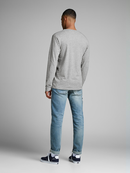 Jack & Jones Tricou Jack & Jones Basic cu mânecă lungă gri pentru bărbați