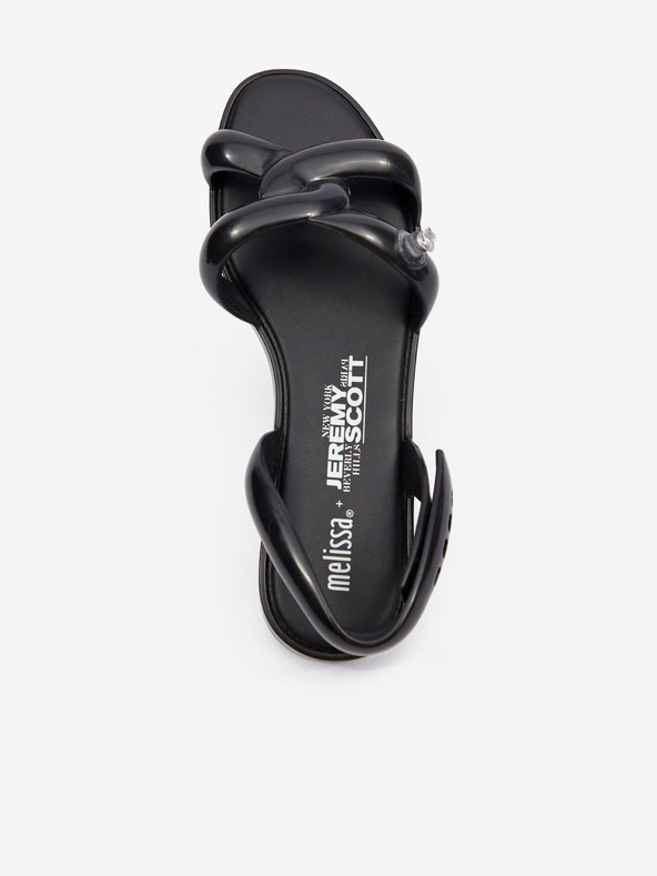 Melissa Sandale cu tub Melissa negre pentru femei + Jeremy Scott