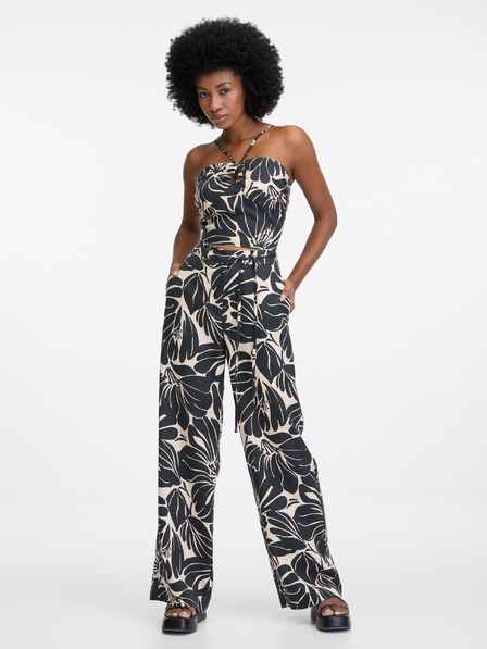 Orsay Pantaloni de damă negri cu model ORSAY