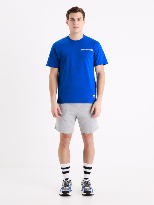 Celio Tricou imprimat Celio Marvel Captain America albastru pentru bărbați