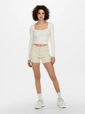 ONLY Pantaloni scurți din denim pentru femei crem ONLY Blush