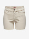 ONLY Pantaloni scurți din denim pentru femei crem ONLY Blush