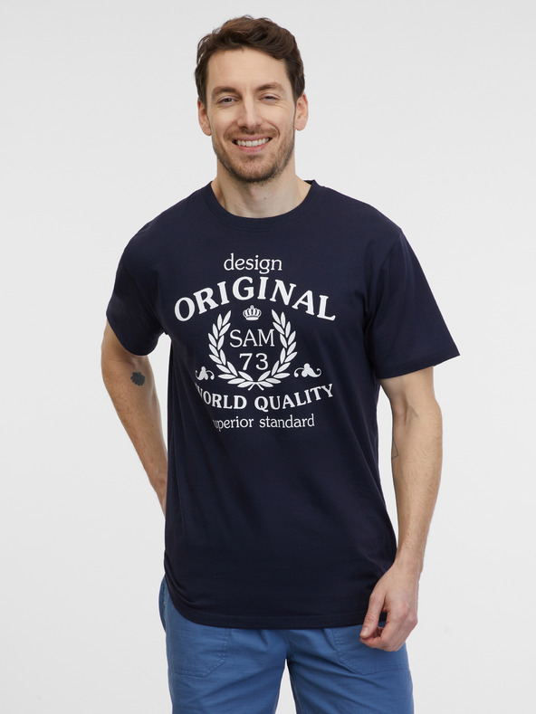 Sam 73 Tricou albastru închis pentru bărbați SAM 73 Maverick