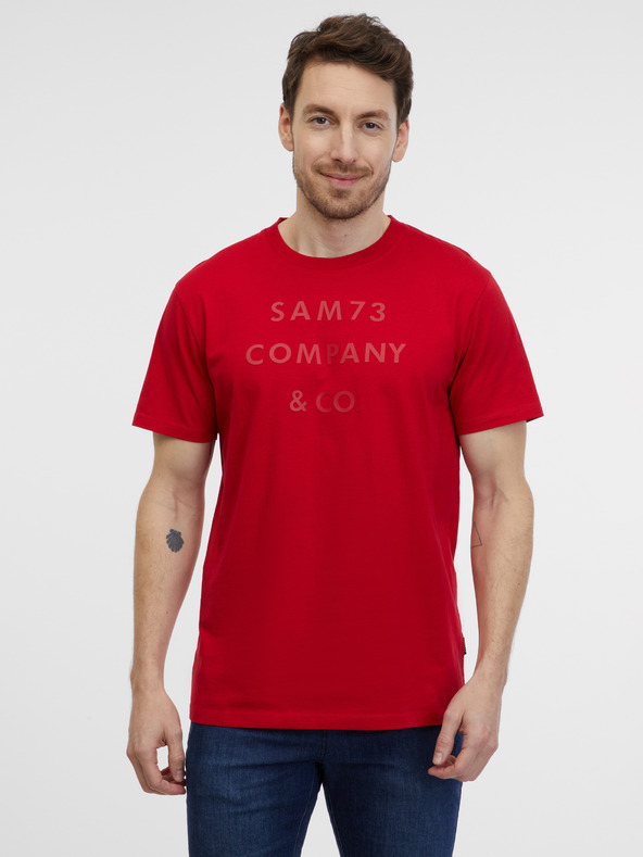 Sam 73 Tricou roșu pentru bărbați SAM 73 Milhouse
