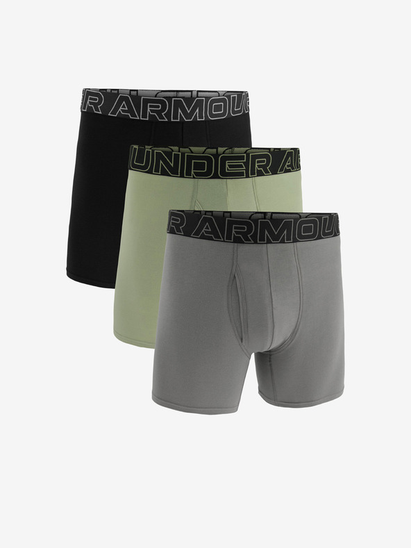 Under Armour M UA Perf Cotton 6in Boxeri, 3 bucăți Gri