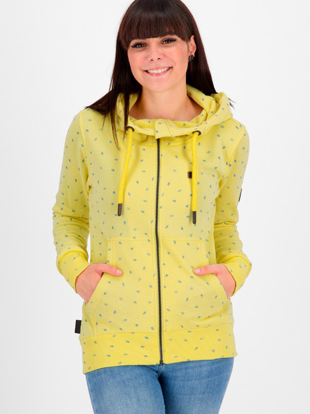 Alife and Kickin Hanorac galben cu model pentru femei Alife and Kickin