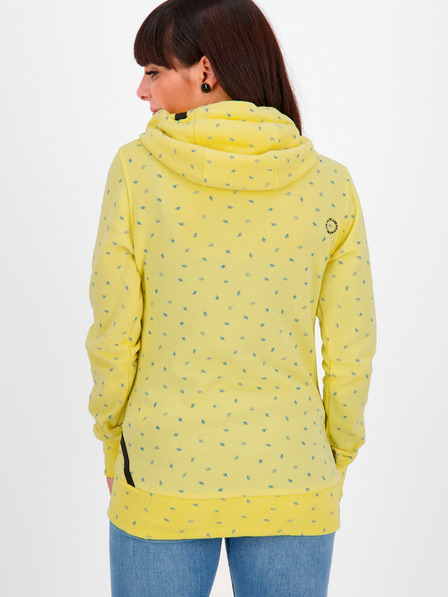 Alife and Kickin Hanorac galben cu model pentru femei Alife and Kickin