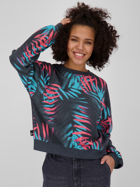 Alife and Kickin Hanorac cu model pentru femei gri închis Alife and Kickin