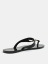 Zaxy Flip flop negru lucios cu detalii aurii Zaxy Spike