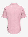ONLY & SONS Tricou roz pentru bărbați din amestec de in ONLY & SONS Caiden