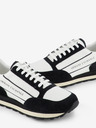 Armani Exchange Adidași bărbătești din piele întoarsă albă și neagră Armani Exchange