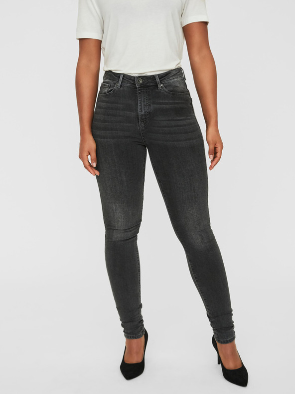 Vero Moda Blugi skinny fit gri închis pentru femei VERO MODA