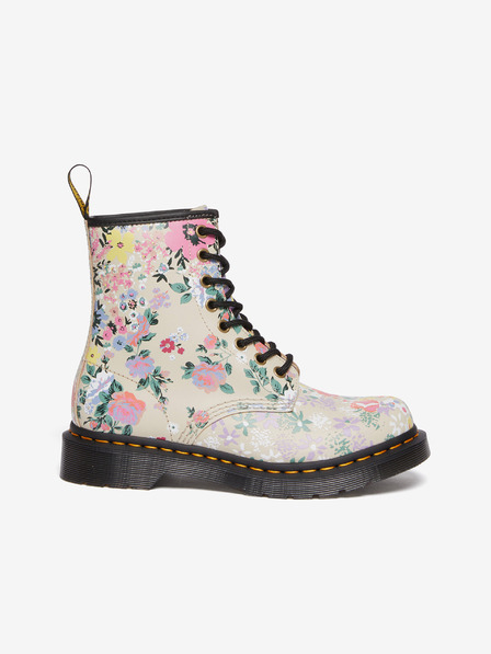 Dr. Martens Cizme de gleznă cu flori pentru femei Dr. Martens Beige