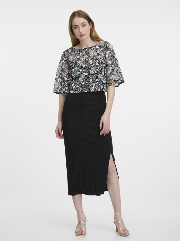 Orsay Bluză de damă neagră cu model ORSAY