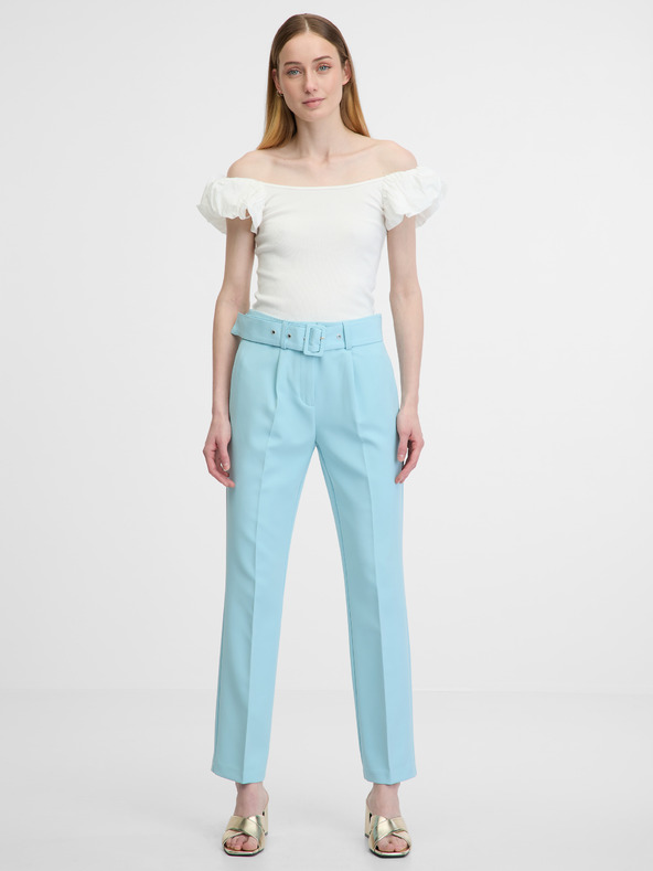 Orsay Pantaloni de damă albastru deschis ORSAY
