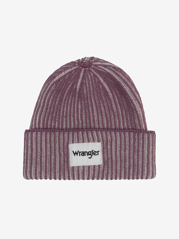 Wrangler Pălărie de iarnă cu nervuri albă și mov pentru femei Wrangler