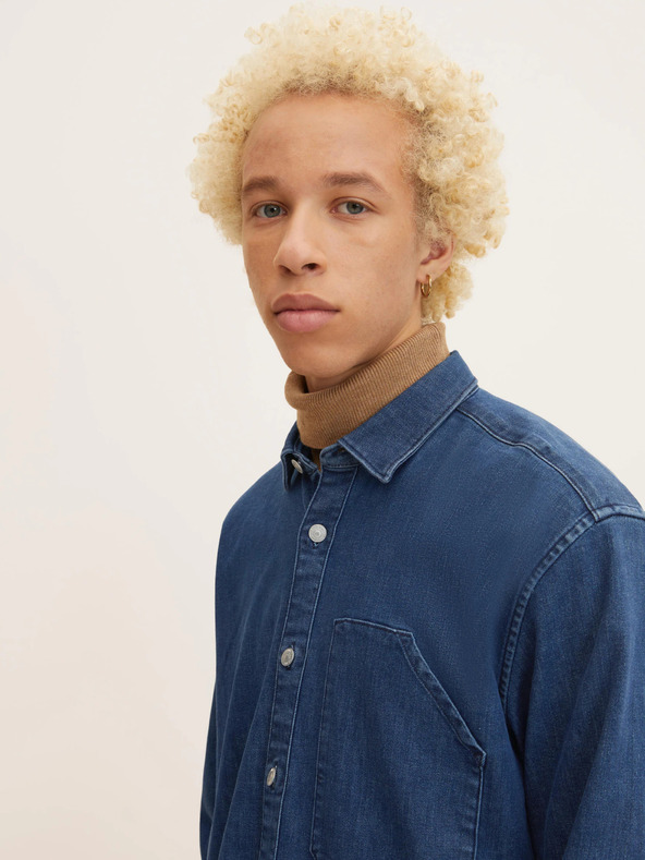 Tom Tailor Denim Cămașă Tom Tailor Denim albastră pentru bărbați