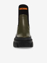 Steve Madden Cizme chelsea din piele negre și verzi pentru femei Steve Madden Triumphal Bootie