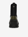Steve Madden Cizme chelsea din piele negre și verzi pentru femei Steve Madden Triumphal Bootie