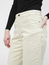 Jacqueline de Yong Cream Cropped Straight Fit Jeans JDY Tonia