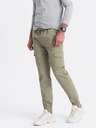Ombre Clothing Pantaloni cargo jogger kaki pentru bărbați Ombre Clothing