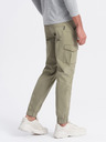 Ombre Clothing Pantaloni cargo jogger kaki pentru bărbați Ombre Clothing