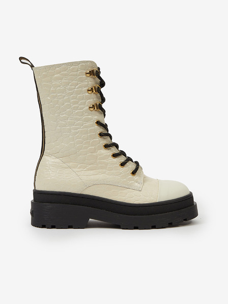 Scotch & Soda Aubri Mid Boot Off White Croco Ghete pe gleznă